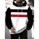Men's Plus Size Hoodie with Plaid Print - Casual Pullover, Polyester Blend, Machine Washable, PLUS SIZE Men's Plus Size Hoodie with Plaid Print - Casual Pullover, Polyester Blend, Machine Washable, PLUS SIZE