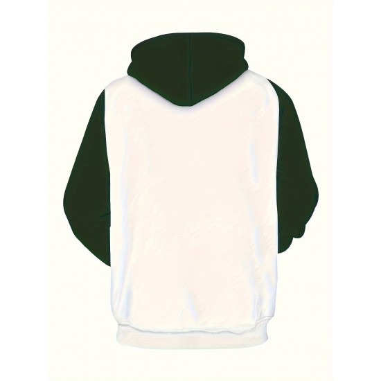 Plus Size Men's Color Block Long Sleeve Casual Stylish Hooded Pullover Hoodie Plus Size Men's Color Block Long Sleeve Casual Stylish Hooded Pullover Hoodie