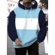 Plus Size Men's Color Block Long Sleeve Casual Stylish Hooded Pullover Hoodie Plus Size Men's Color Block Long Sleeve Casual Stylish Hooded Pullover Hoodie