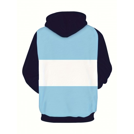 Plus Size Men's Color Block Long Sleeve Casual Stylish Hooded Pullover Hoodie Plus Size Men's Color Block Long Sleeve Casual Stylish Hooded Pullover Hoodie