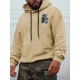 Men's Plus Size Casual Hoodie with Geometric Bear Design - Polyester, Machine Washable, Faux Pocket Detail, PLUS SIZE Men's Plus Size Casual Hoodie with Geometric Bear Design - Polyester, Machine Washable, Faux Pocket Detail, PLUS SIZE