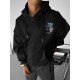 Men's Plus Size Casual Hoodie with Geometric Bear Design - Polyester, Machine Washable, Faux Pocket Detail, PLUS SIZE Men's Plus Size Casual Hoodie with Geometric Bear Design - Polyester, Machine Washable, Faux Pocket Detail, PLUS SIZE