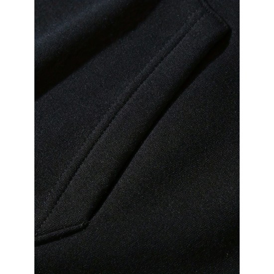 Men's Plus Size Casual Hoodie with Geometric Bear Design - Polyester, Machine Washable, Faux Pocket Detail, PLUS SIZE Men's Plus Size Casual Hoodie with Geometric Bear Design - Polyester, Machine Washable, Faux Pocket Detail, PLUS SIZE
