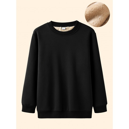 Plus Size Velvet Thickened Men's Autumn And Winter Casual Sports Thermal Pullover Sweatshirt Plus Size Velvet Thickened Men's Autumn And Winter Casual Sports Thermal Pullover Sweatshirt