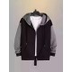 Plus Size Men's Vibrant Contrast Color Hooded Jacket for Spring and Fall Outdoor Sports - Water-Resistant, Breathable, and Soft Fleece Lining - Perfect for Hiking, Camping, and Casual Wear Plus Size Men's Vibrant Contrast Color Hooded Jacket for Spring and Fall Outdoor Sports - Water-Resistant, Breathable, and Soft Fleece Lining - Perfect for Hiking, Camping, and Casual Wear