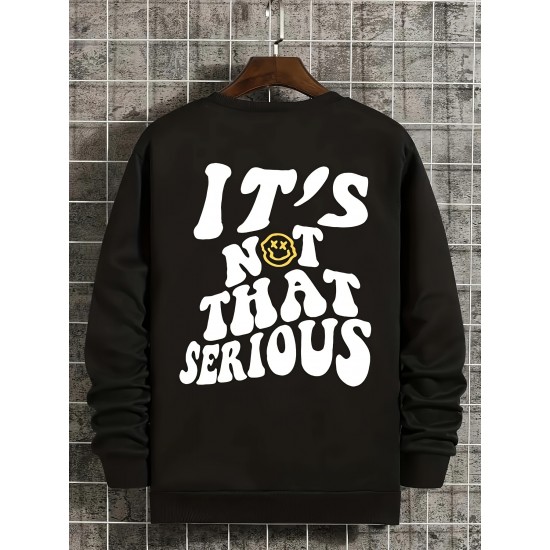 Letter printed sportswear, long sleeved round neck pullover, autumn and winter casual top, men's clothing Letter printed sportswear, long sleeved round neck pullover, autumn and winter casual top, men's clothing
