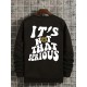 Letter printed sportswear, long sleeved round neck pullover, autumn and winter casual top, men's clothing Letter printed sportswear, long sleeved round neck pullover, autumn and winter casual top, men's clothing