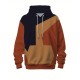 Plus Size Men's Retro Color Block Hoodie - Casual & Stylish Baseball Jacket for Spring/Fall, Breathable Polyester Blend, PLUS SIZE Plus Size Men's Retro Color Block Hoodie - Casual & Stylish Baseball Jacket for Spring/Fall, Breathable Polyester Blend, PLUS SIZE