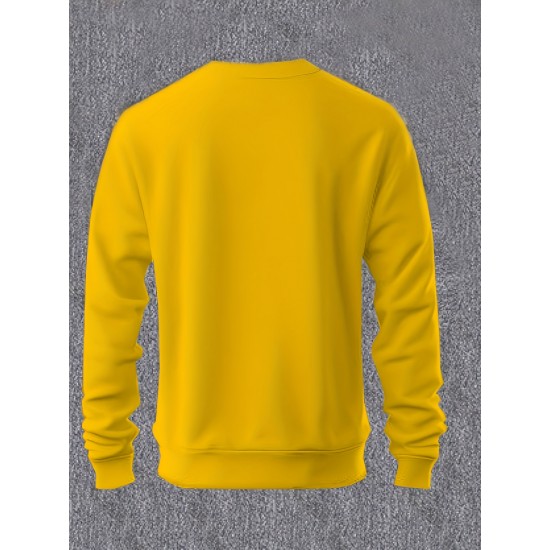 Men's Milan Italy Print Crew Neck Sweatshirt - Casual & Sporty Long Sleeve Pullover, Perfect for Outdoor Activities, PLUS SIZE Men's Milan Italy Print Crew Neck Sweatshirt - Casual & Sporty Long Sleeve Pullover, Perfect for Outdoor Activities, PLUS SIZE