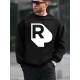 Men's Casual Fleece-Lined Sweatshirt with Geometric Print - Cotton Blend, Round Neck Pullover for Fall & Winter, PLUS SIZE Men's Casual Fleece-Lined Sweatshirt with Geometric Print - Cotton Blend, Round Neck Pullover for Fall & Winter, PLUS SIZE