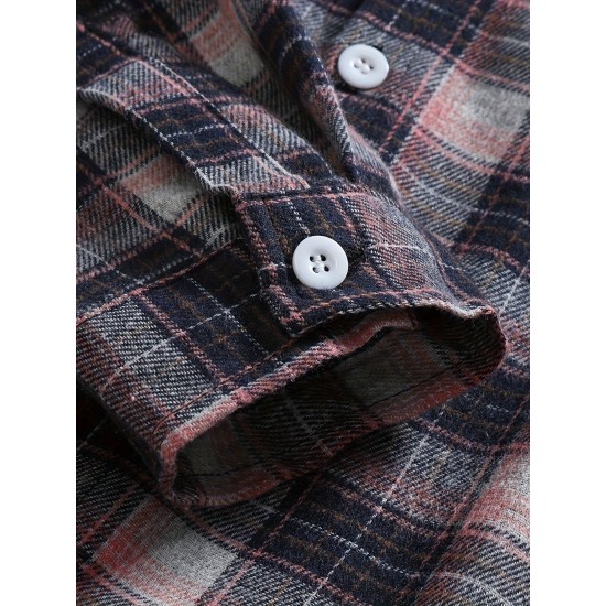 Plus Size Men's Plaid/Striped Shirt Spring Fall Winter Long Sleeve Shirt, Men's Clothing Plus Size Men's Plaid/Striped Shirt Spring Fall Winter Long Sleeve Shirt, Men's Clothing