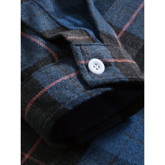 Plus Size Men's Plaid/Striped Shirt Spring Fall Winter Long Sleeve Shirt, Men's Clothing Plus Size Men's Plaid/Striped Shirt Spring Fall Winter Long Sleeve Shirt, Men's Clothing