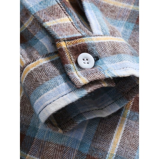 Plus Size Men's Plaid/Striped Shirt Spring Fall Winter Long Sleeve Shirt, Men's Clothing Plus Size Men's Plaid/Striped Shirt Spring Fall Winter Long Sleeve Shirt, Men's Clothing