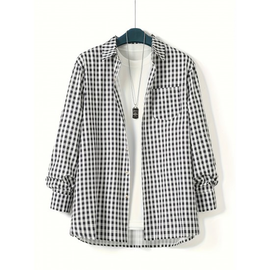 Men's Oktoberfest Plaid Casual Long Sleeve Shirt - Breathable Polyester Blend, Machine Washable, PLUS SIZE Men's Oktoberfest Plaid Casual Long Sleeve Shirt - Breathable Polyester Blend, Machine Washable, PLUS SIZE