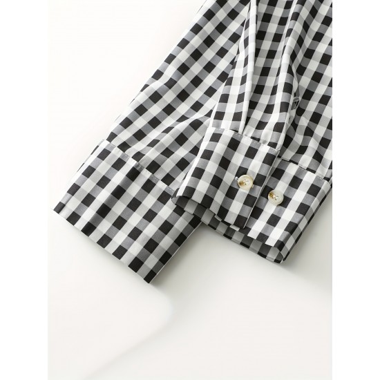 Men's Oktoberfest Plaid Casual Long Sleeve Shirt - Breathable Polyester Blend, Machine Washable, PLUS SIZE Men's Oktoberfest Plaid Casual Long Sleeve Shirt - Breathable Polyester Blend, Machine Washable, PLUS SIZE