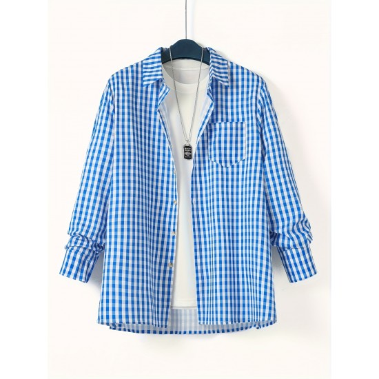 Men's Oktoberfest Plaid Casual Long Sleeve Shirt - Breathable Polyester Blend, Machine Washable, PLUS SIZE Men's Oktoberfest Plaid Casual Long Sleeve Shirt - Breathable Polyester Blend, Machine Washable, PLUS SIZE