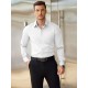 Men'S Plus Size Dress Shirts, Polyester Blend, Casual Work Style, Lapel Collar, Slight Stretch, Solid Color, Button-Down, Regular Fit, Woven, for All Seasons Men'S Plus Size Dress Shirts, Polyester Blend, Casual Work Style, Lapel Collar, Slight Stretch, Solid Color, Button-Down, Regular Fit, Woven, for All Seasons