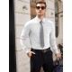 Men'S Plus Size Dress Shirts, Polyester Blend, Casual Work Style, Lapel Collar, Slight Stretch, Solid Color, Button-Down, Regular Fit, Woven, for All Seasons Men'S Plus Size Dress Shirts, Polyester Blend, Casual Work Style, Lapel Collar, Slight Stretch, Solid Color, Button-Down, Regular Fit, Woven, for All Seasons