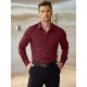 Men'S Plus Size Dress Shirts, Polyester Blend, Casual Work Style, Lapel Collar, Slight Stretch, Solid Color, Button-Down, Regular Fit, Woven, for All Seasons Men'S Plus Size Dress Shirts, Polyester Blend, Casual Work Style, Lapel Collar, Slight Stretch, Solid Color, Button-Down, Regular Fit, Woven, for All Seasons