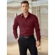 Men'S Plus Size Dress Shirts, Polyester Blend, Casual Work Style, Lapel Collar, Slight Stretch, Solid Color, Button-Down, Regular Fit, Woven, for All Seasons Men'S Plus Size Dress Shirts, Polyester Blend, Casual Work Style, Lapel Collar, Slight Stretch, Solid Color, Button-Down, Regular Fit, Woven, for All Seasons