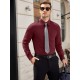 Men'S Plus Size Dress Shirts, Polyester Blend, Casual Work Style, Lapel Collar, Slight Stretch, Solid Color, Button-Down, Regular Fit, Woven, for All Seasons Men'S Plus Size Dress Shirts, Polyester Blend, Casual Work Style, Lapel Collar, Slight Stretch, Solid Color, Button-Down, Regular Fit, Woven, for All Seasons