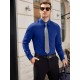 Men'S Plus Size Dress Shirts, Polyester Blend, Casual Work Style, Lapel Collar, Slight Stretch, Solid Color, Button-Down, Regular Fit, Woven, for All Seasons Men'S Plus Size Dress Shirts, Polyester Blend, Casual Work Style, Lapel Collar, Slight Stretch, Solid Color, Button-Down, Regular Fit, Woven, for All Seasons