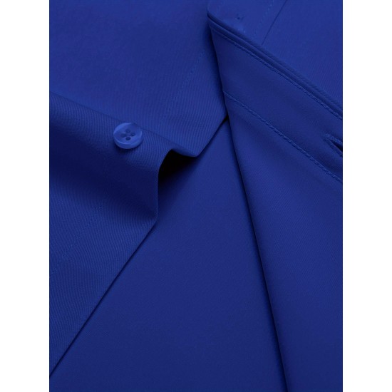 Men'S Plus Size Dress Shirts, Polyester Blend, Casual Work Style, Lapel Collar, Slight Stretch, Solid Color, Button-Down, Regular Fit, Woven, for All Seasons Men'S Plus Size Dress Shirts, Polyester Blend, Casual Work Style, Lapel Collar, Slight Stretch, Solid Color, Button-Down, Regular Fit, Woven, for All Seasons