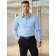 Men'S Plus Size Dress Shirts, Polyester Blend, Casual Work Style, Lapel Collar, Slight Stretch, Solid Color, Button-Down, Regular Fit, Woven, for All Seasons Men'S Plus Size Dress Shirts, Polyester Blend, Casual Work Style, Lapel Collar, Slight Stretch, Solid Color, Button-Down, Regular Fit, Woven, for All Seasons