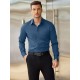 Men'S Plus Size Dress Shirts, Polyester Blend, Casual Work Style, Lapel Collar, Slight Stretch, Solid Color, Button-Down, Regular Fit, Woven, for All Seasons Men'S Plus Size Dress Shirts, Polyester Blend, Casual Work Style, Lapel Collar, Slight Stretch, Solid Color, Button-Down, Regular Fit, Woven, for All Seasons