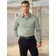 Men'S Plus Size Dress Shirts, Polyester Blend, Casual Work Style, Lapel Collar, Slight Stretch, Solid Color, Button-Down, Regular Fit, Woven, for All Seasons Men'S Plus Size Dress Shirts, Polyester Blend, Casual Work Style, Lapel Collar, Slight Stretch, Solid Color, Button-Down, Regular Fit, Woven, for All Seasons