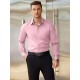 Men'S Plus Size Dress Shirts, Polyester Blend, Casual Work Style, Lapel Collar, Slight Stretch, Solid Color, Button-Down, Regular Fit, Woven, for All Seasons Men'S Plus Size Dress Shirts, Polyester Blend, Casual Work Style, Lapel Collar, Slight Stretch, Solid Color, Button-Down, Regular Fit, Woven, for All Seasons