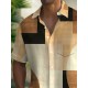 Men's Vintage Geometric Color Block 3D Print Button-Up Shirt with Pocket - Breathable Polyester, Summer Fashion, PLUS SIZE Men's Vintage Geometric Color Block 3D Print Button-Up Shirt with Pocket - Breathable Polyester, Summer Fashion, PLUS SIZE