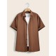 Plus Size Solid Color Button Down Shirts for Men - Short Sleeve, Lapel Collar, Breathable, Comfortable, Versatile Dress Shirts for Work, Casual, and Formal Occasions - Top Quality, Easy Care, and Classic Style Plus Size Solid Color Button Down Shirts for Men - Short Sleeve, Lapel Collar, Breathable, Comfortable, Versatile Dress Shirts for Work, Casual, and Formal Occasions - Top Quality, Easy Care, and Classic Style
