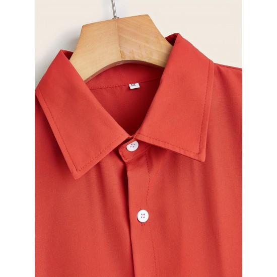 Plus Size Solid Color Button Down Shirts for Men - Short Sleeve, Lapel Collar, Breathable, Comfortable, Versatile Dress Shirts for Work, Casual, and Formal Occasions - Top Quality, Easy Care, and Classic Style Plus Size Solid Color Button Down Shirts for Men - Short Sleeve, Lapel Collar, Breathable, Comfortable, Versatile Dress Shirts for Work, Casual, and Formal Occasions - Top Quality, Easy Care, and Classic Style