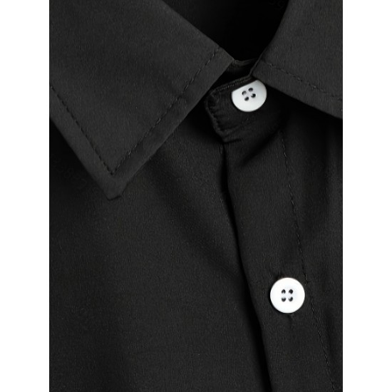 Plus Size Solid Color Button Down Shirts for Men - Short Sleeve, Lapel Collar, Breathable, Comfortable, Versatile Dress Shirts for Work, Casual, and Formal Occasions - Top Quality, Easy Care, and Classic Style Plus Size Solid Color Button Down Shirts for Men - Short Sleeve, Lapel Collar, Breathable, Comfortable, Versatile Dress Shirts for Work, Casual, and Formal Occasions - Top Quality, Easy Care, and Classic Style