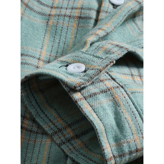 Plus Size Men's Stripes/Plaid Print Shirt Oversized Long Sleeve Shirt For Fall Winter, Men's Clothing Plus Size Men's Stripes/Plaid Print Shirt Oversized Long Sleeve Shirt For Fall Winter, Men's Clothing