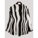 Plus Size Men's Long Sleeve Casual Shirt - Stripe Patchwork Design, Turn Down Collar, Button Closure, Polyester Fabric, Machine Washable and Dry Cleanable Plus Size Men's Long Sleeve Casual Shirt - Stripe Patchwork Design, Turn Down Collar, Button Closure, Polyester Fabric, Machine Washable and Dry Cleanable