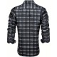 Plus Size Formal Men'S Dress Black Grey Checks Plaids Button Up Dress Shirt, Mature Elegant Top For Wedding/business/dating Plus Size Formal Men'S Dress Black Grey Checks Plaids Button Up Dress Shirt, Mature Elegant Top For Wedding/business/dating
