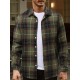 Plus Size Men's Plaid Shirt Oversized Long Sleeve Shirt For Fall Winter, Men's Clothing Plus Size Men's Plaid Shirt Oversized Long Sleeve Shirt For Fall Winter, Men's Clothing