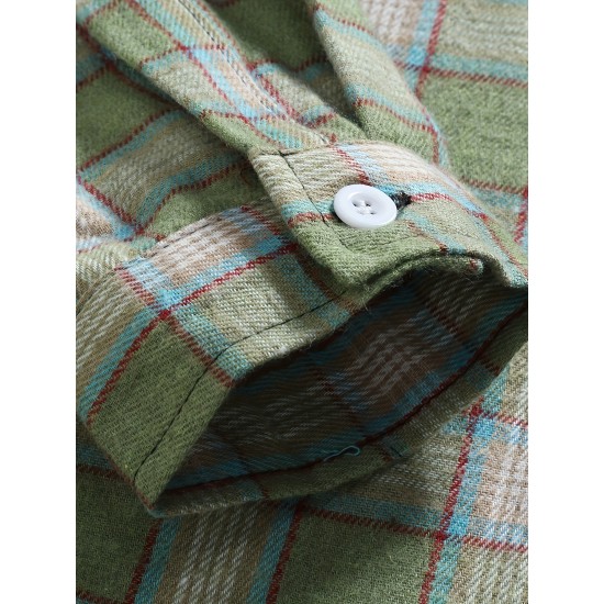 Plus Size Men's Plaid Shirt Oversized Long Sleeve Shirt For Fall Winter, Men's Clothing Plus Size Men's Plaid Shirt Oversized Long Sleeve Shirt For Fall Winter, Men's Clothing