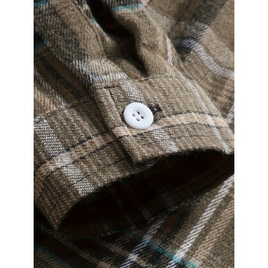 Plus Size Men's Plaid Shirt Oversized Long Sleeve Shirt For Fall Winter, Men's Clothing Plus Size Men's Plaid Shirt Oversized Long Sleeve Shirt For Fall Winter, Men's Clothing
