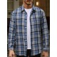 Plus Size Men's Plaid Shirt Oversized Long Sleeve Shirt For Fall Winter, Men's Clothing Plus Size Men's Plaid Shirt Oversized Long Sleeve Shirt For Fall Winter, Men's Clothing