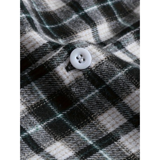 Plus Size Men's Plaid Shirt Oversized Long Sleeve Shirt For Fall Winter, Men's Clothing Plus Size Men's Plaid Shirt Oversized Long Sleeve Shirt For Fall Winter, Men's Clothing