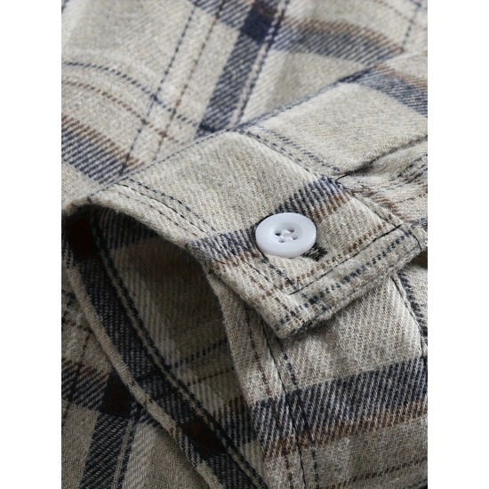 Plus Size Men's Plaid Shirt Oversized Long Sleeve Shirt For Fall Winter, Men's Clothing Plus Size Men's Plaid Shirt Oversized Long Sleeve Shirt For Fall Winter, Men's Clothing