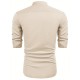 1pc Men'S Casual Crew Neck Long Sleeve Button Down Shirt - Solid Color Rayon/Viscose Blend, Non-Stretch Fabric, Woven Cuban Guayabera Beach Shirt for Spring/Fall, Plus Size 1pc Men'S Casual Crew Neck Long Sleeve Button Down Shirt - Solid Color Rayon/Viscose Blend, Non-Stretch Fabric, Woven Cuban Guayabera Beach Shirt for Spring/Fall, Plus Size