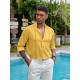 1pc Men'S Casual Crew Neck Long Sleeve Button Down Shirt - Solid Color Rayon/Viscose Blend, Non-Stretch Fabric, Woven Cuban Guayabera Beach Shirt for Spring/Fall, Plus Size 1pc Men'S Casual Crew Neck Long Sleeve Button Down Shirt - Solid Color Rayon/Viscose Blend, Non-Stretch Fabric, Woven Cuban Guayabera Beach Shirt for Spring/Fall, Plus Size