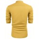 1pc Men'S Casual Crew Neck Long Sleeve Button Down Shirt - Solid Color Rayon/Viscose Blend, Non-Stretch Fabric, Woven Cuban Guayabera Beach Shirt for Spring/Fall, Plus Size 1pc Men'S Casual Crew Neck Long Sleeve Button Down Shirt - Solid Color Rayon/Viscose Blend, Non-Stretch Fabric, Woven Cuban Guayabera Beach Shirt for Spring/Fall, Plus Size