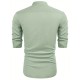1pc Men'S Casual Crew Neck Long Sleeve Button Down Shirt - Solid Color Rayon/Viscose Blend, Non-Stretch Fabric, Woven Cuban Guayabera Beach Shirt for Spring/Fall, Plus Size 1pc Men'S Casual Crew Neck Long Sleeve Button Down Shirt - Solid Color Rayon/Viscose Blend, Non-Stretch Fabric, Woven Cuban Guayabera Beach Shirt for Spring/Fall, Plus Size