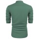 1pc Men'S Casual Crew Neck Long Sleeve Button Down Shirt - Solid Color Rayon/Viscose Blend, Non-Stretch Fabric, Woven Cuban Guayabera Beach Shirt for Spring/Fall, Plus Size 1pc Men'S Casual Crew Neck Long Sleeve Button Down Shirt - Solid Color Rayon/Viscose Blend, Non-Stretch Fabric, Woven Cuban Guayabera Beach Shirt for Spring/Fall, Plus Size