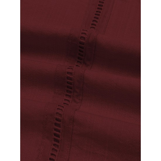 1pc Men'S Casual Crew Neck Long Sleeve Button Down Shirt - Solid Color Rayon/Viscose Blend, Non-Stretch Fabric, Woven Cuban Guayabera Beach Shirt for Spring/Fall, Plus Size 1pc Men'S Casual Crew Neck Long Sleeve Button Down Shirt - Solid Color Rayon/Viscose Blend, Non-Stretch Fabric, Woven Cuban Guayabera Beach Shirt for Spring/Fall, Plus Size